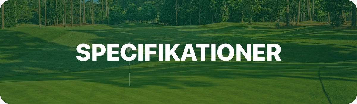 Tekniska specifikationer för golfwedges