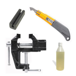 Re-gripping starter pack - incl. Vice + Knife + Clamp + Solvent